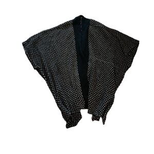 Mossimo cardigan/shawl. Black, white, and silver. L/XL